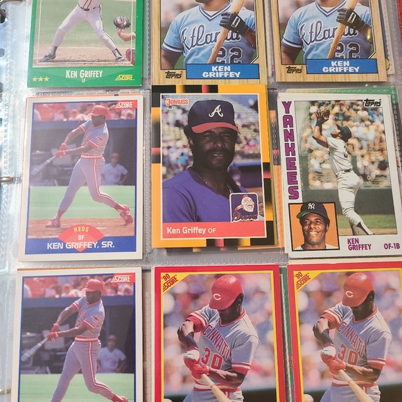 Ken Griffey Sr. And Ken Griffey Jr. Baseball cards - Picture 3 of 6